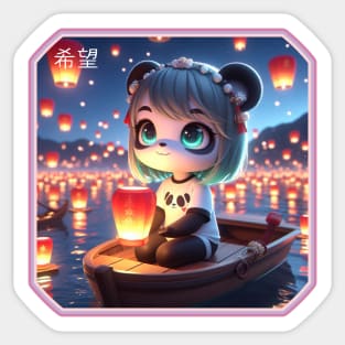 Cute Panda Girl Sticker